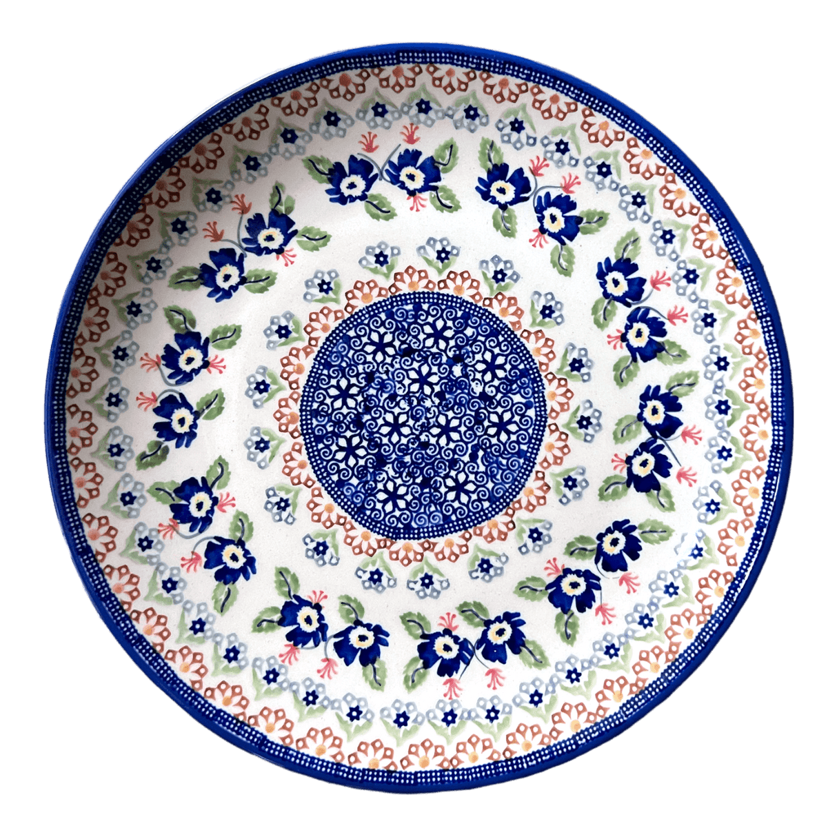 Plate, Round, Dinner, 10" in "Blue Poppy Persuasion" by Manufaktura | T132S-P269