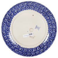 A picture of a Polish Pottery 10" Dinner Plate (Mediterranean Blossoms) | T132S-P274 as shown at PolishPotteryOutlet.com/products/10-dinner-plate-mediterranean-blossoms