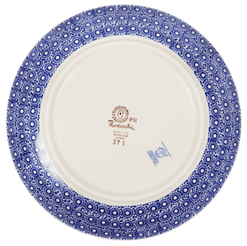 Polish Pottery 10" Dinner Plate (Duet in Blue) | T132S-SB01 Additional Image at PolishPotteryOutlet.com