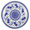 Polish Pottery 10" Dinner Plate (Duet in Blue) | T132S-SB01 at PolishPotteryOutlet.com