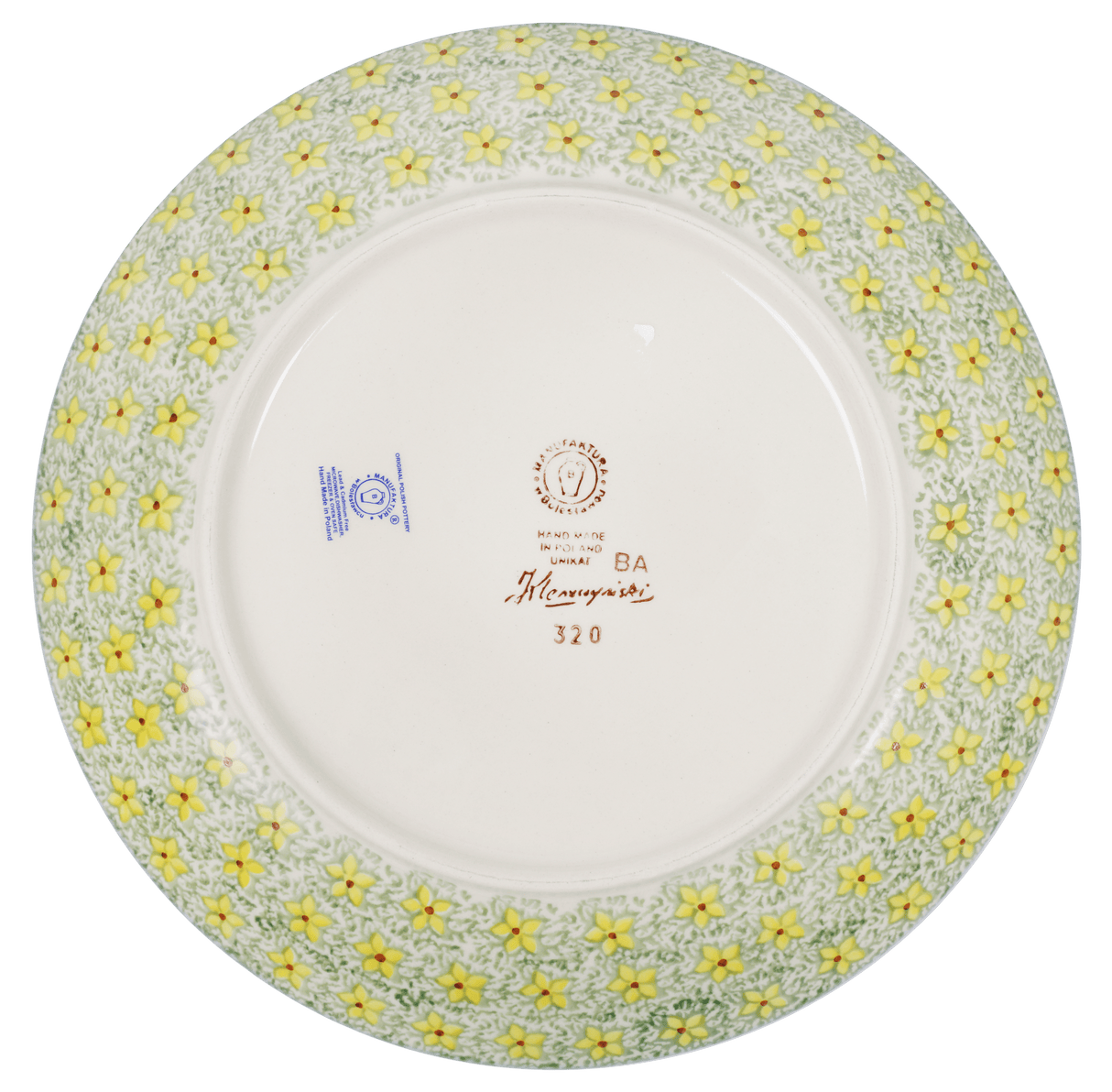 Plate, Round, Dinner, 10" in "Soaring Swallows" by Manufaktura | T132S-WK57