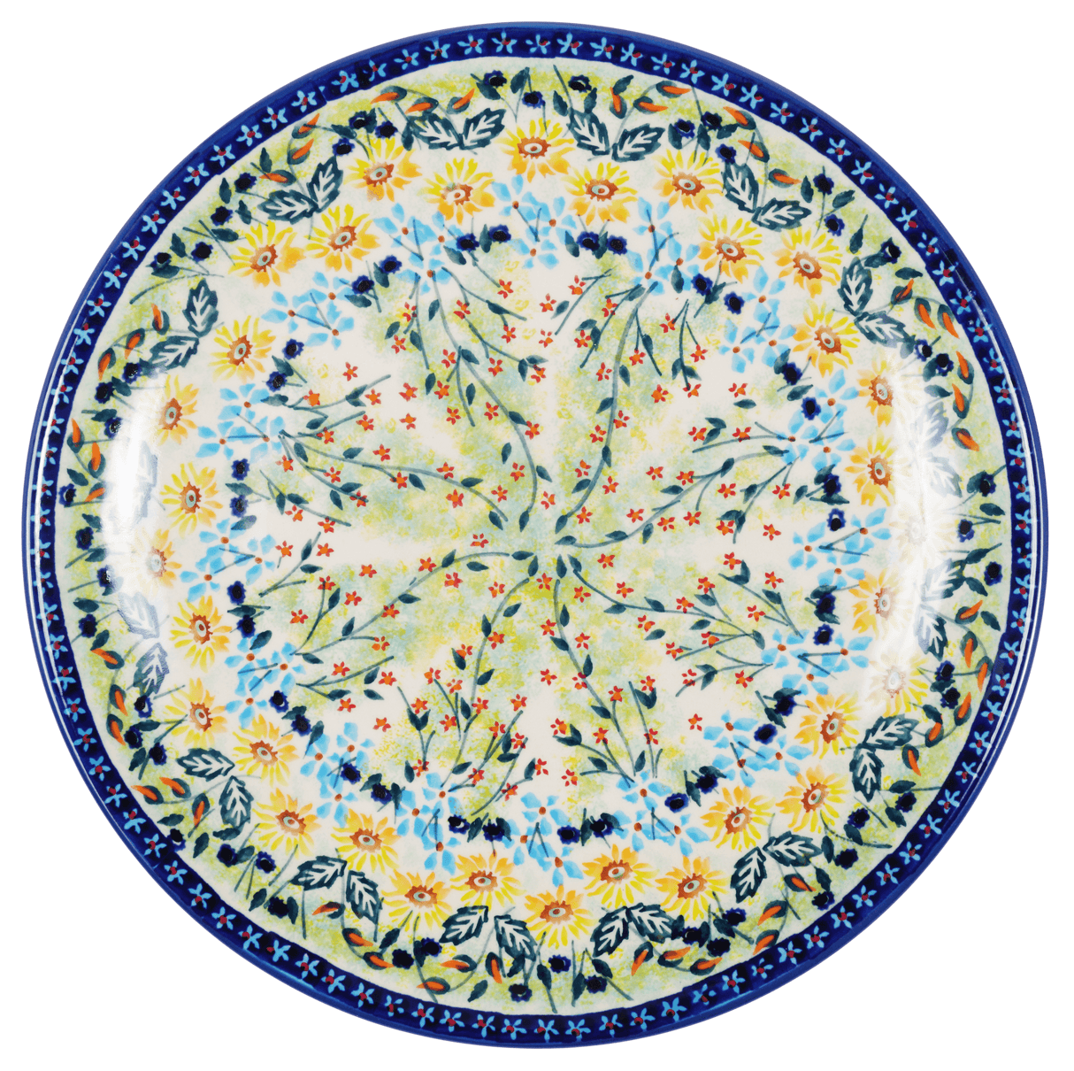 Plate, Round, Dinner, 10" in "Sunny Garland" by Manufaktura | T132S-WK80