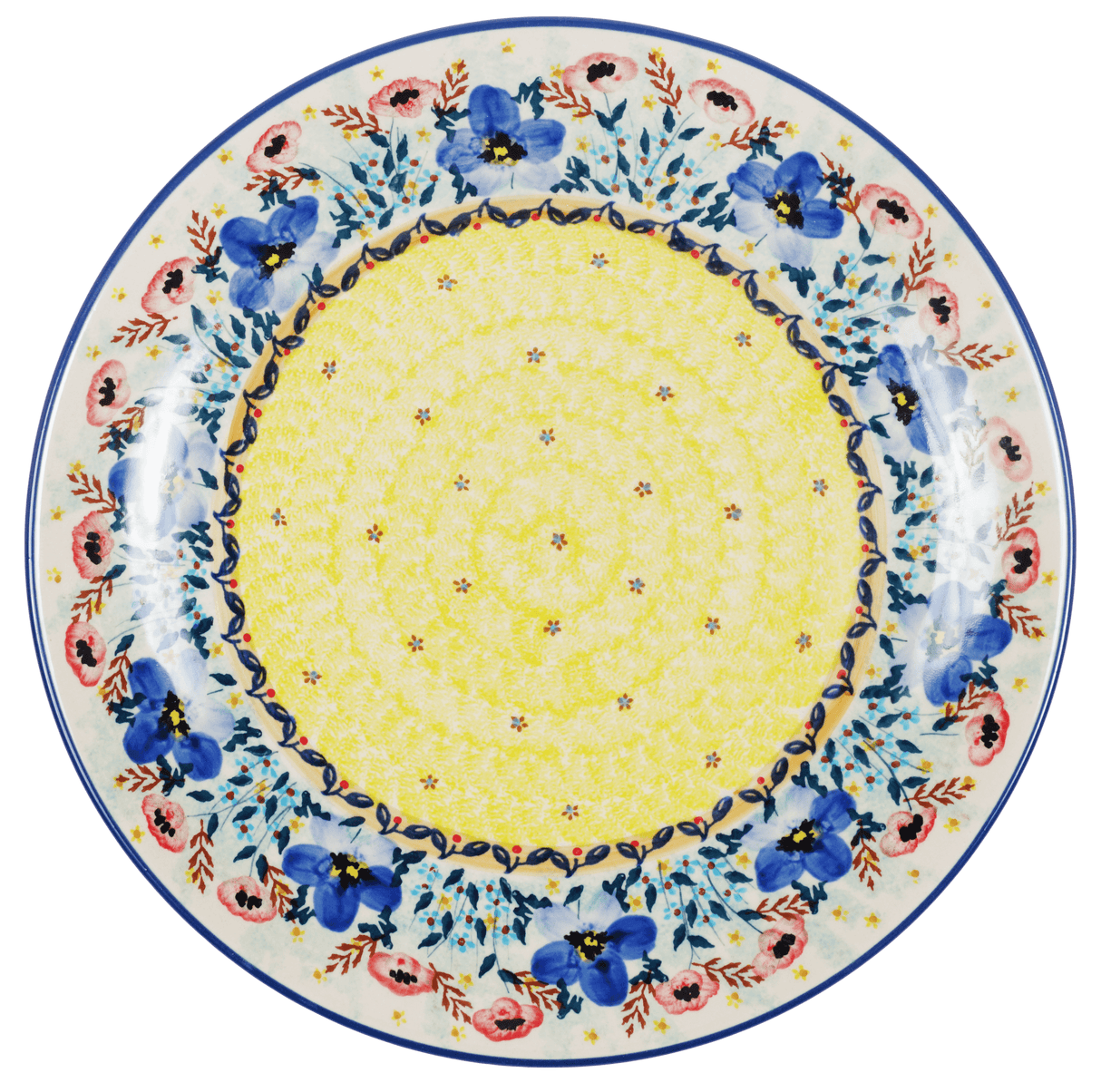 Plate, Round, Dinner, 10" in "Blue Violets" by Manufaktura | T132S-WK81