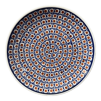 A picture of a Polish Pottery 10" Dinner Plate (Chocolate Drop) | T132T-55 as shown at PolishPotteryOutlet.com/products/10-dinner-plate-chocolate-drop-t132t-55