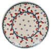 Polish Pottery 10" Dinner Plate (Red Bird) | T132T-GILE at PolishPotteryOutlet.com