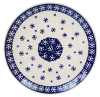 A picture of a Polish Pottery 10" Dinner Plate (Snow Drift) | T132T-PZ as shown at PolishPotteryOutlet.com/products/10-dinner-plate-snow-drift