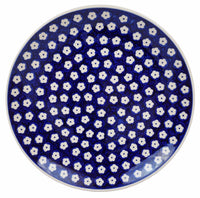 A picture of a Polish Pottery 10" Dinner Plate (Flower Dot) | T132T-70M as shown at PolishPotteryOutlet.com/products/10-dinner-plate-flower-dot