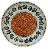 A picture of a Polish Pottery 10" Dinner Plate (Jungle Flora) | T132T-DPZG as shown at PolishPotteryOutlet.com/products/10-dinner-plate-jungle-fever