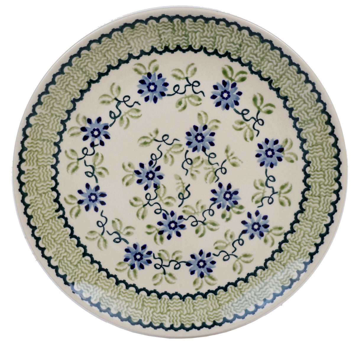 Plate, Round, Dinner, 10" in "Woven Blues" by Manufaktura | T132T-P182