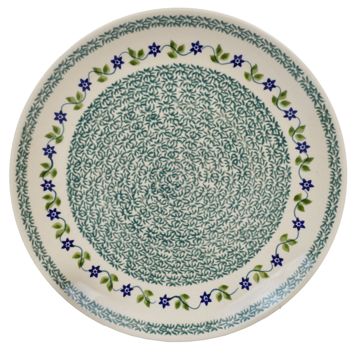 Plate, Round, Dinner, 10" in "Woven Starflowers" by Manufaktura | T132T-RV01