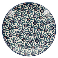 A picture of a Polish Pottery 10" Dinner Plate (Peacock Parade) | T132U-AS60 as shown at PolishPotteryOutlet.com/products/10-dinner-plate-peacock-parade