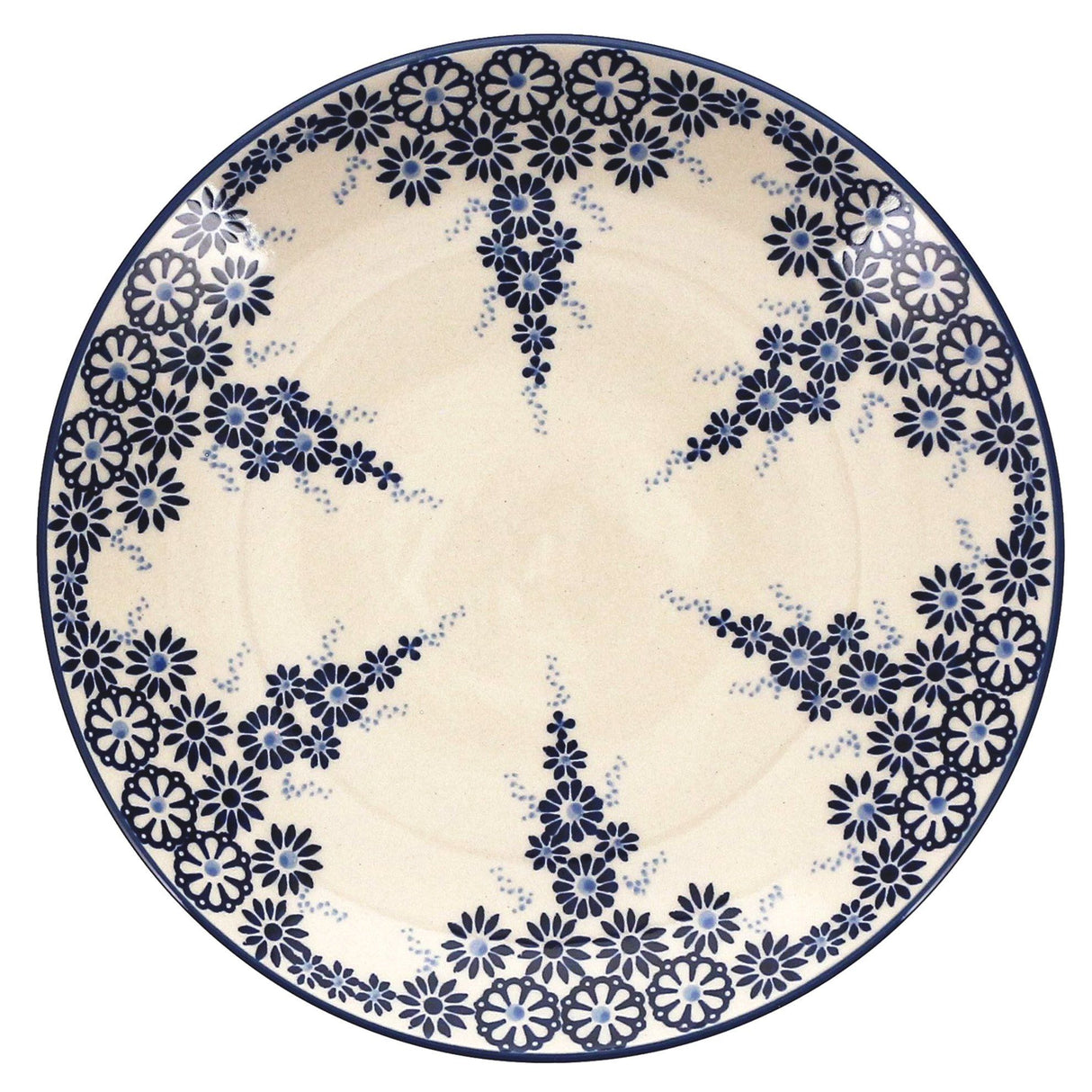 Plate, Round, Dinner, 10" in "Cobalt Falls" by Manufaktura | T132U-WB04