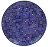 Polish Pottery 10" Dinner Plate (Blue Basket Weave) | T132U-32 at PolishPotteryOutlet.com