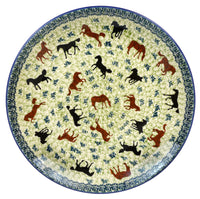 A picture of a Polish Pottery 10" Dinner Plate (On the Range) | T132U-INK2 as shown at PolishPotteryOutlet.com/products/10-dinner-plate-on-the-range