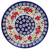 Polish Pottery 10" Dinner Plate (Bold Red Blossoms) | T132U-P217 at PolishPotteryOutlet.com