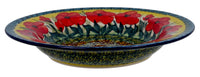 A picture of a Polish Pottery Soup Plate (Poppies in Bloom) | T133S-JZ34 as shown at PolishPotteryOutlet.com/products/9-25-soup-plate-poppies-in-bloom