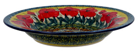 Polish Pottery Soup Plate (Poppies in Bloom) | T133S-JZ34 Additional Image at PolishPotteryOutlet.com