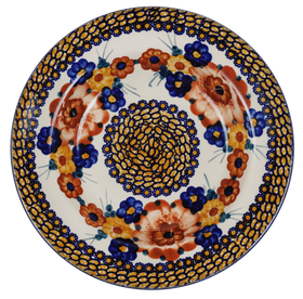 Polish Pottery Soup Plate (Bouquet in a Basket) | T133S-JZK Additional Image at PolishPotteryOutlet.com
