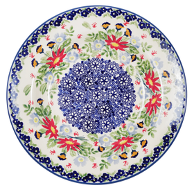Polish Pottery Soup Plate (Floral Fantasy) | T133S-P260 Additional Image at PolishPotteryOutlet.com