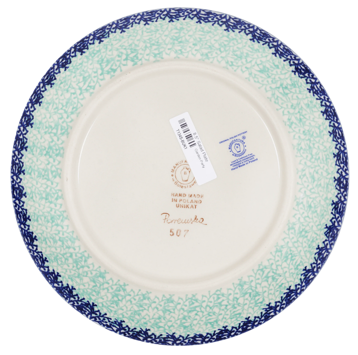 Plate, Round, Salad, 8.5" in "Garden Party" by Manufaktura | T134S-BUK1
