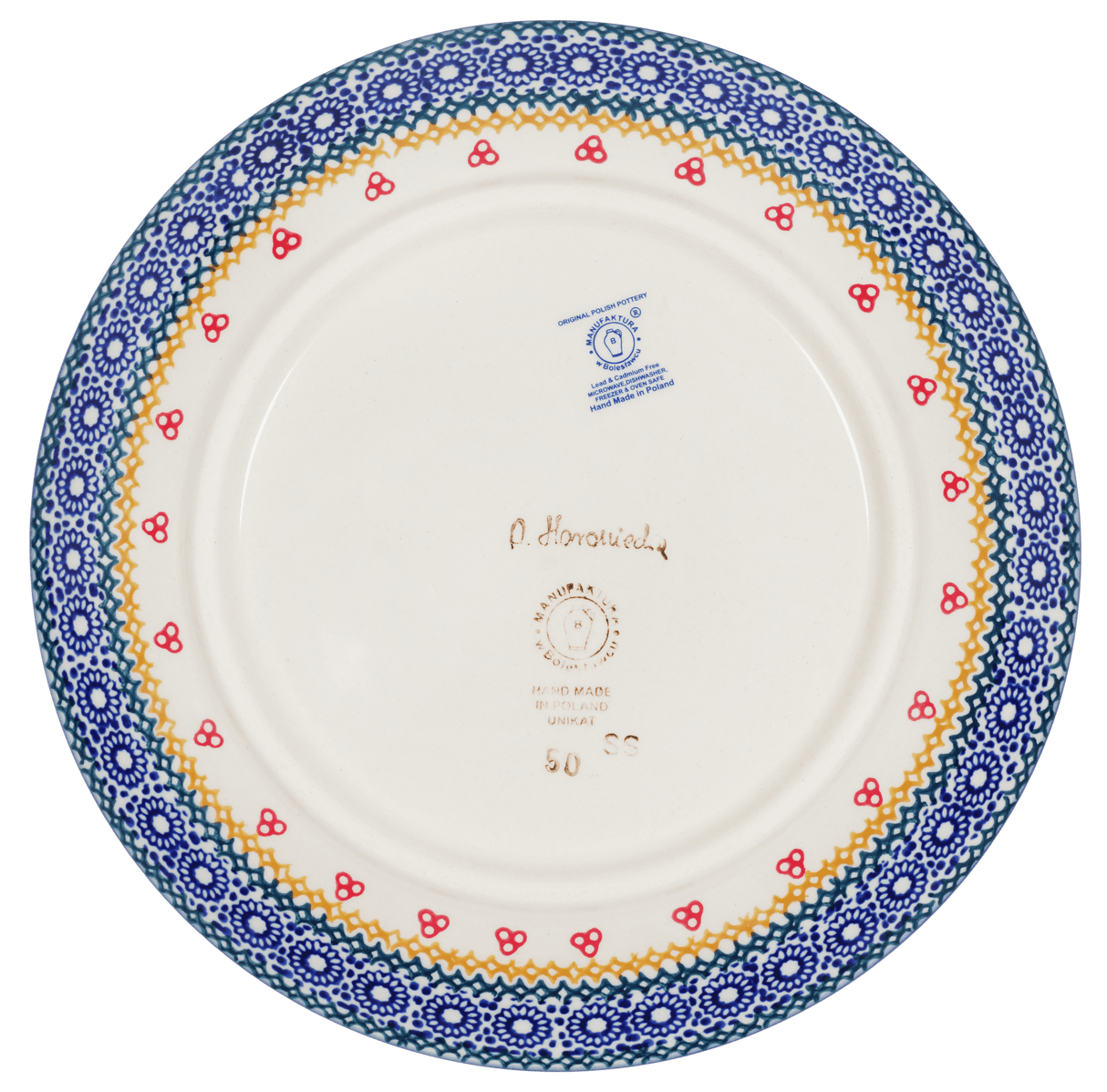 Plate, Round, Salad, 8.5" in "Ruby Bouquet" by Manufaktura | T134S-DPCS