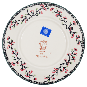 Polish Pottery 8.5" Salad Plate (Cherry Blossom) | T134S-DPGJ Additional Image at PolishPotteryOutlet.com