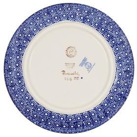 Polish Pottery 8.5" Salad Plate (Ruby Duet) | T134S-DPLC Additional Image at PolishPotteryOutlet.com