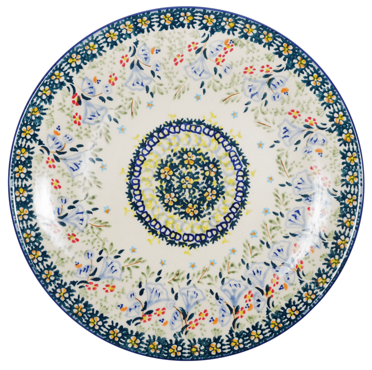 Plate, Round, Salad, 8.5" in "Trailing Blossoms" by Manufaktura | T134S-JZ32