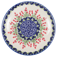 A picture of a Polish Pottery 8.5" Salad Plate (Burning Thistle) | T134S-P270 as shown at PolishPotteryOutlet.com/products/85-salad-plate-burning-thistle