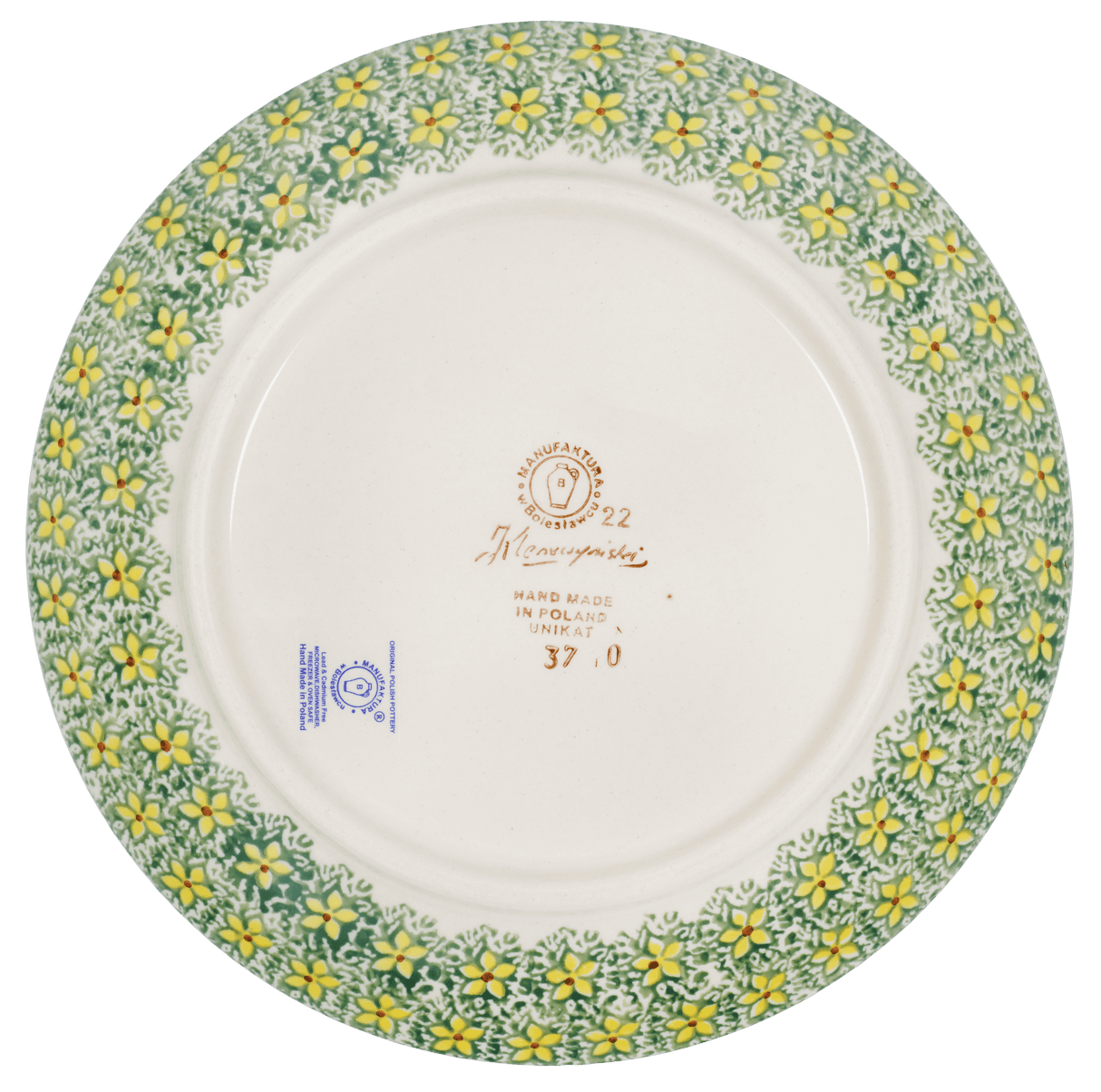 Plate, Round, Salad, 8.5" in "Soaring Swallows" by Manufaktura | T134S-WK57