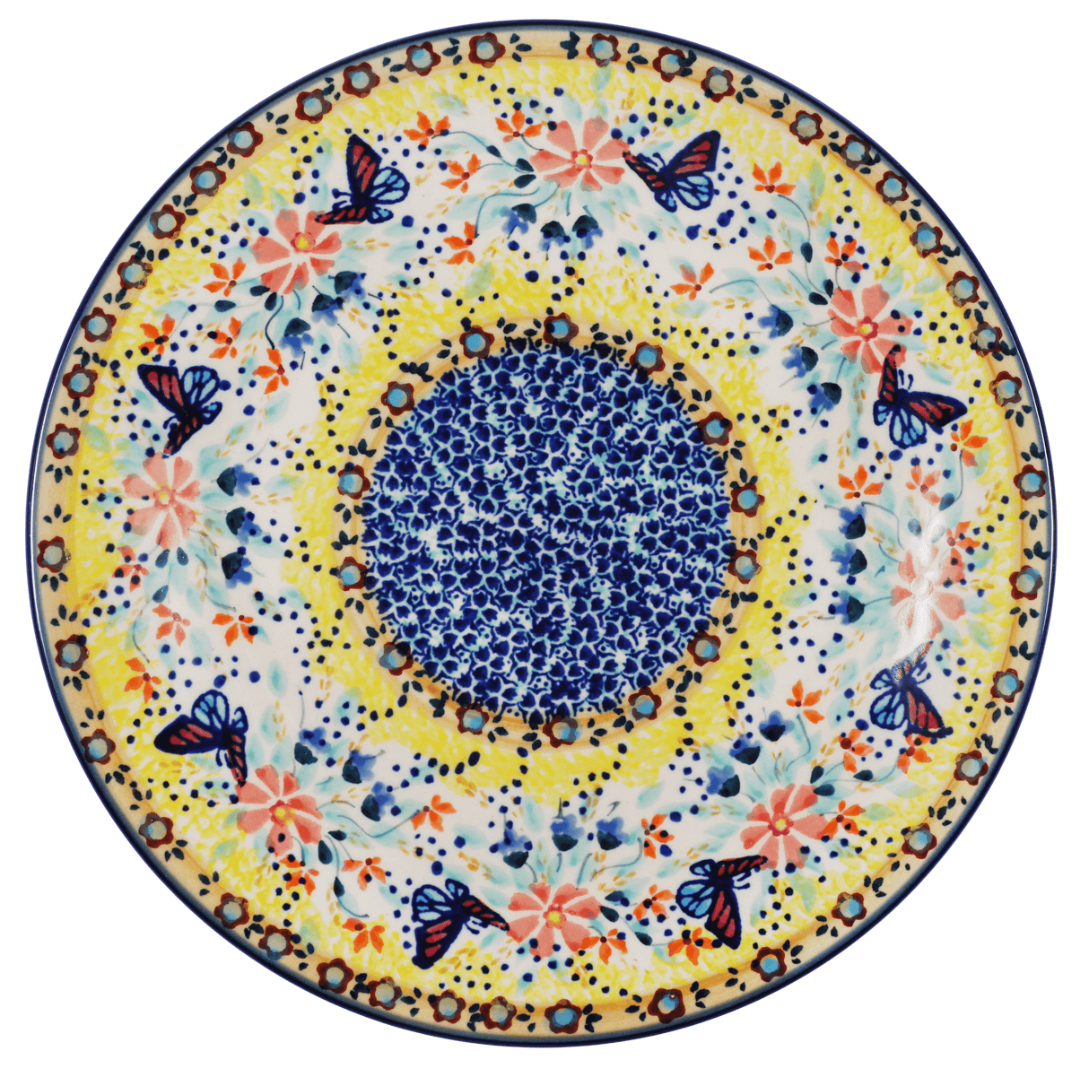Plate, Round, Salad, 8.5" in "Butterfly Bliss" by Manufaktura | T134S-WK73