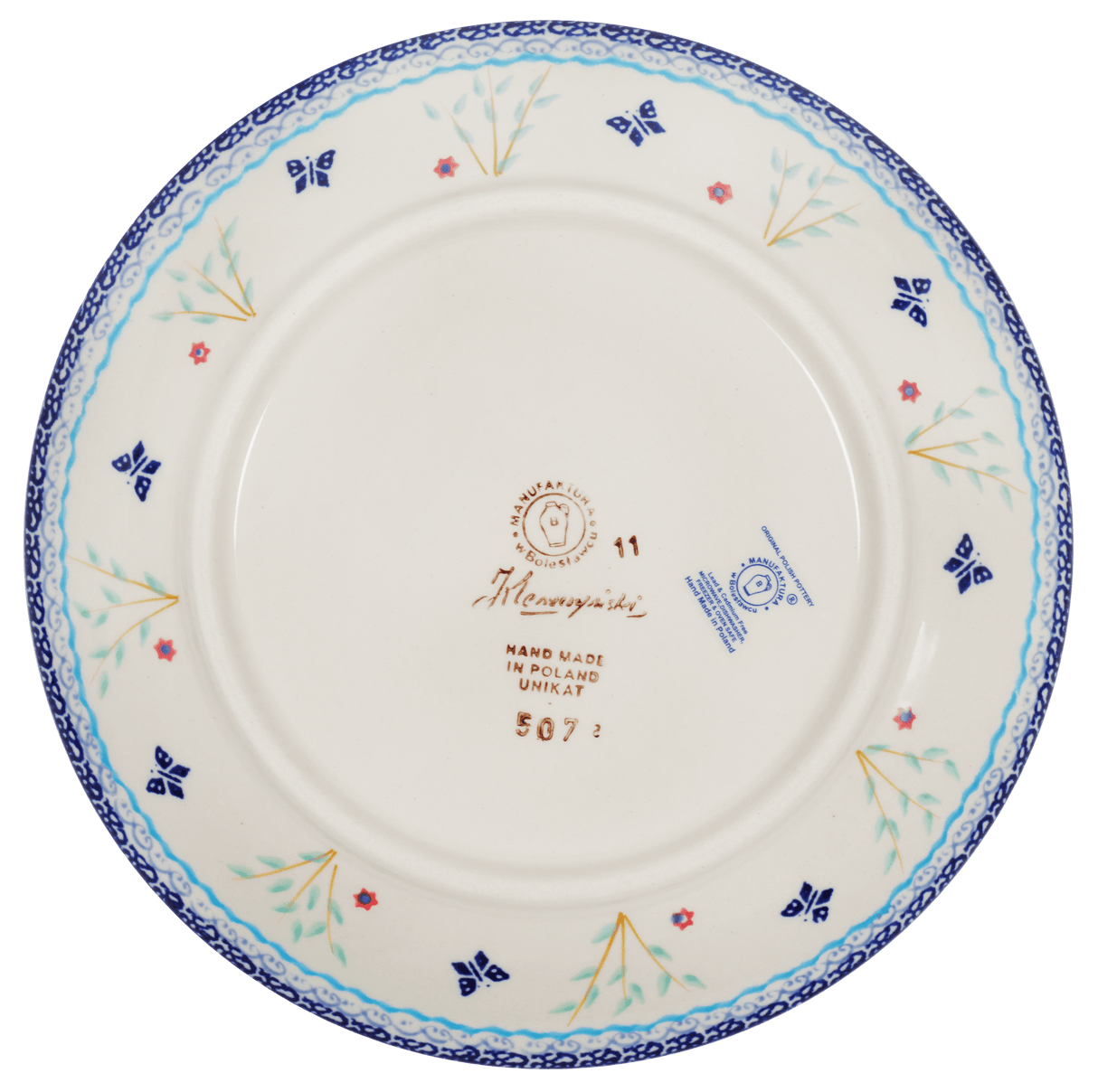 Plate, Round, Salad, 8.5" in "Butterfly Bounty" by Manufaktura | T134S-WK76