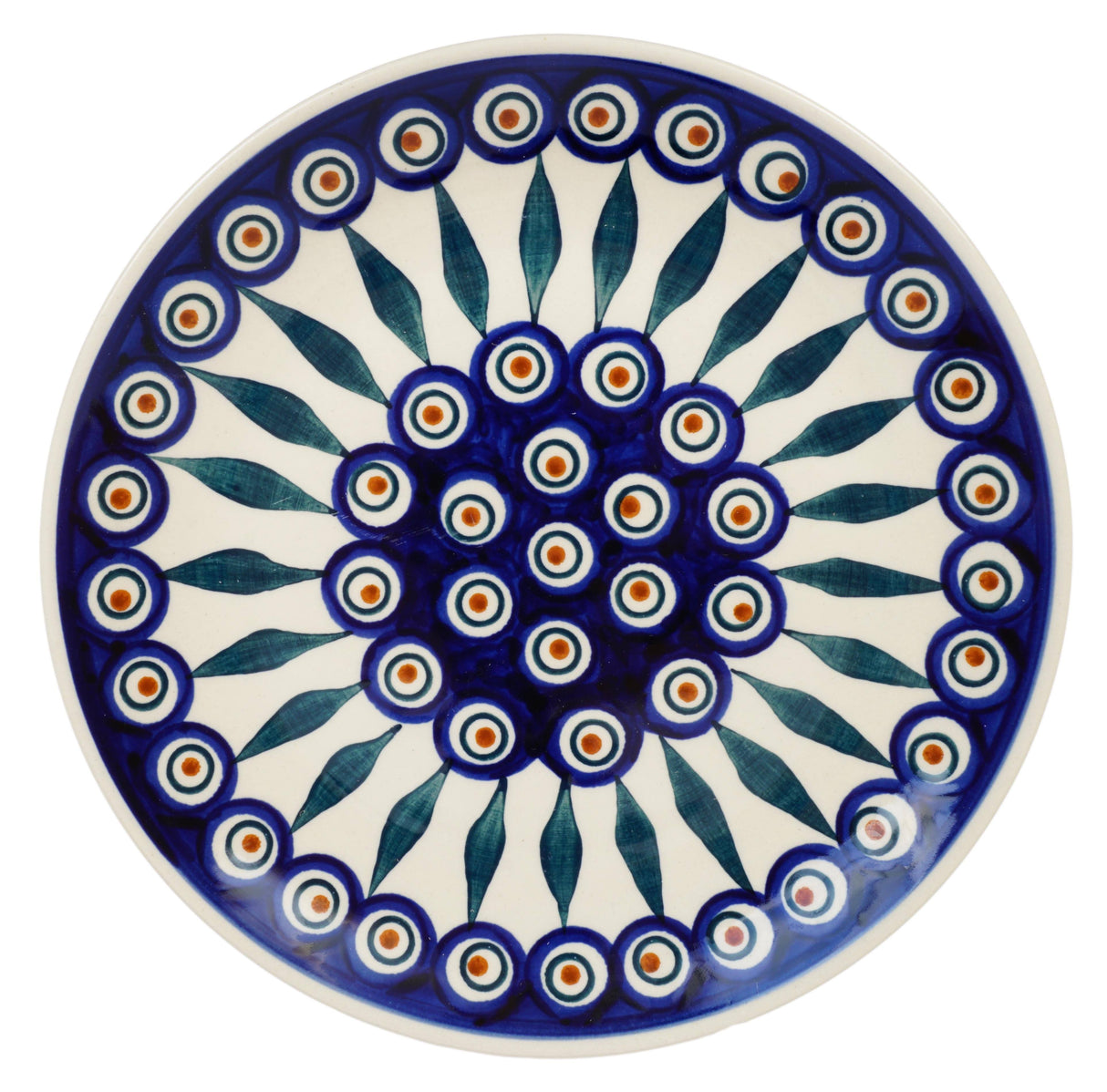 Plate, Round, Salad, 8.5" in "Peacock" by Manufaktura | T134T-54