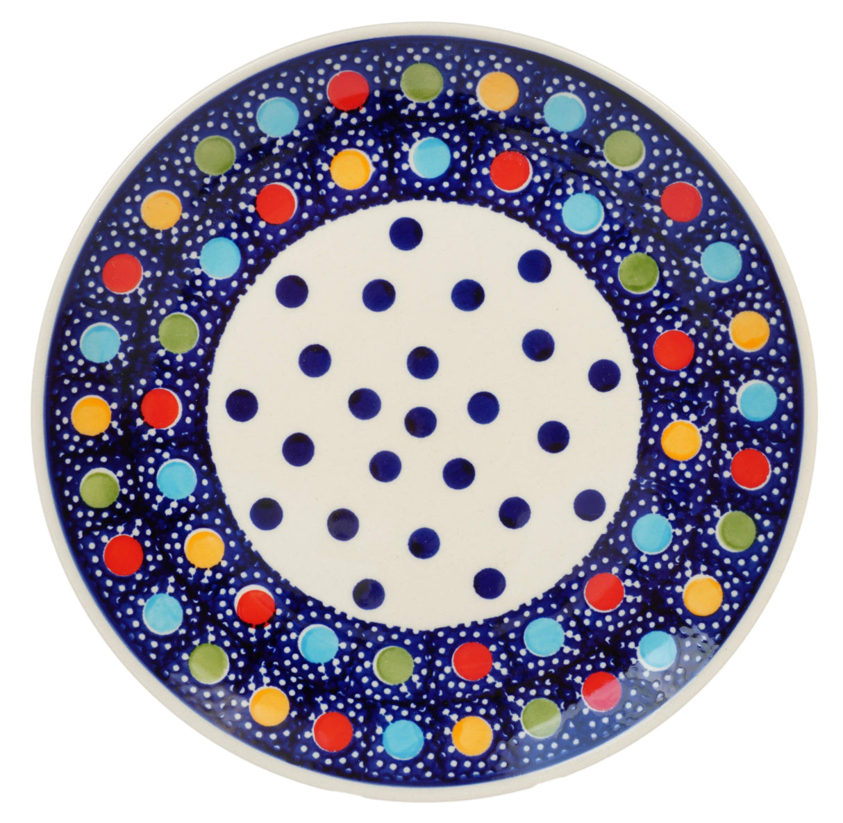 Plate, Round, Salad, 8.5" in "Neon Dots" by Manufaktura | T134T-AS54