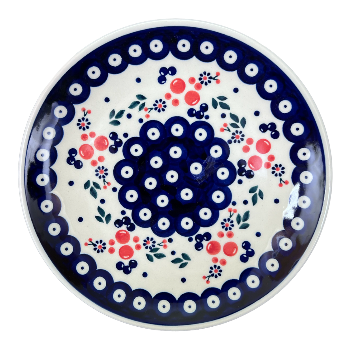 Plate, Round, Salad, 8.5" in "Berry Dot" by Manufaktura | T134T-BL04