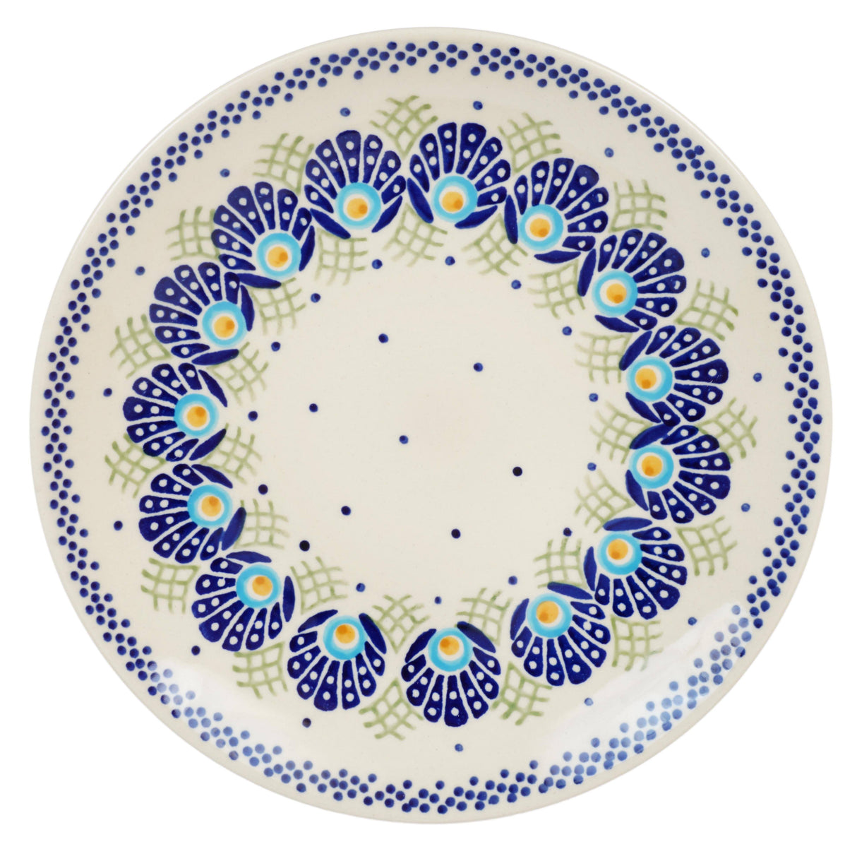 Plate, Round, Salad, 8.5" in "Peacock's Pride" by Manufaktura | T134T-DPPP