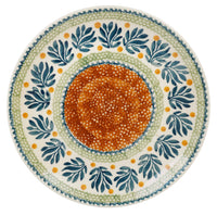 A picture of a Polish Pottery 8.5" Salad Plate (Jungle Flora) | T134T-DPZG as shown at PolishPotteryOutlet.com/products/85-salad-plate-jungle-fever