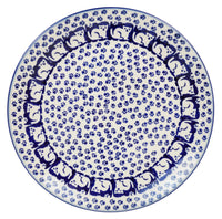 A picture of a Polish Pottery 8.5" Salad Plate (Kitty Cat Path) | T134T-KOT6 as shown at PolishPotteryOutlet.com/products/8-5-salad-plate-kitty-cat-path