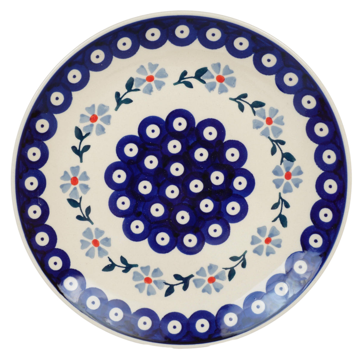 Plate, Round, Salad, 8.5" in "Periwinkle Chain" by Manufaktura | T134T-P213