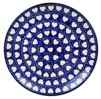 A picture of a Polish Pottery 8.5" Salad Plate (Torrent of Hearts) | T134T-SEM as shown at PolishPotteryOutlet.com/products/85-salad-plate-torrent-of-hearts