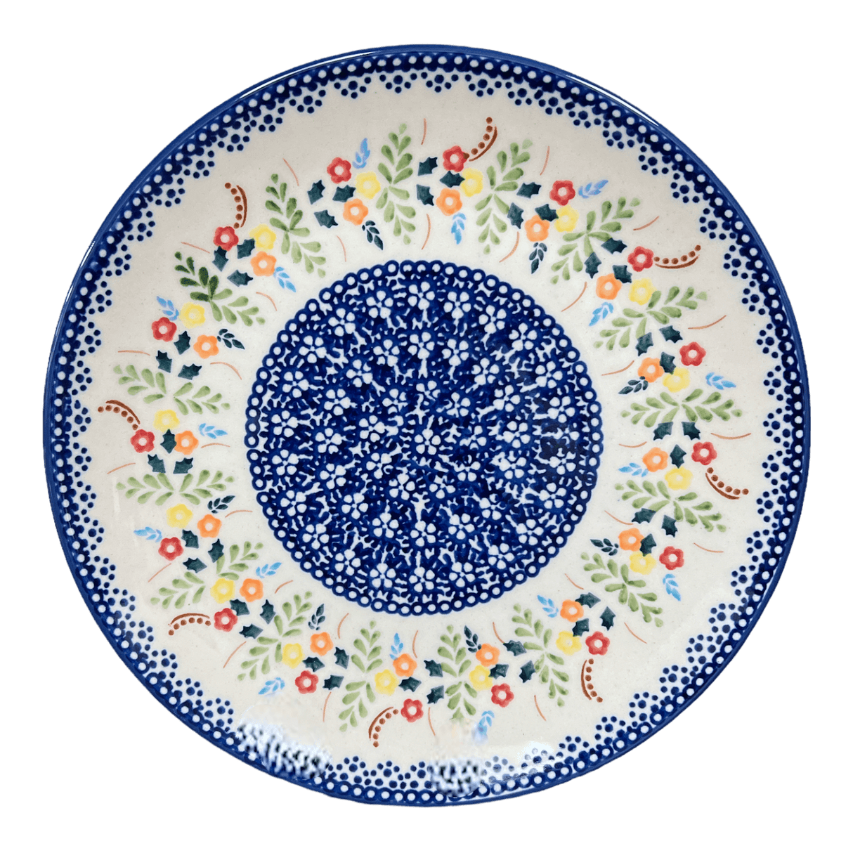Plate, Round, Salad, 8.5" in "Floral Garland" by Manufaktura | T134U-AD01