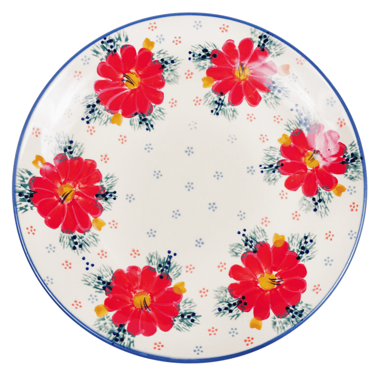 Plate, Round, Salad, 8.5" in "Zinnia Zest" by Manufaktura | T134U-IS01