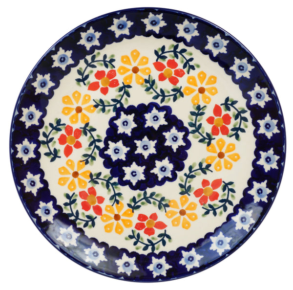 Polish Pottery - 8.5 Salad Plate - Blue Diamond - The Polish Pottery Outlet