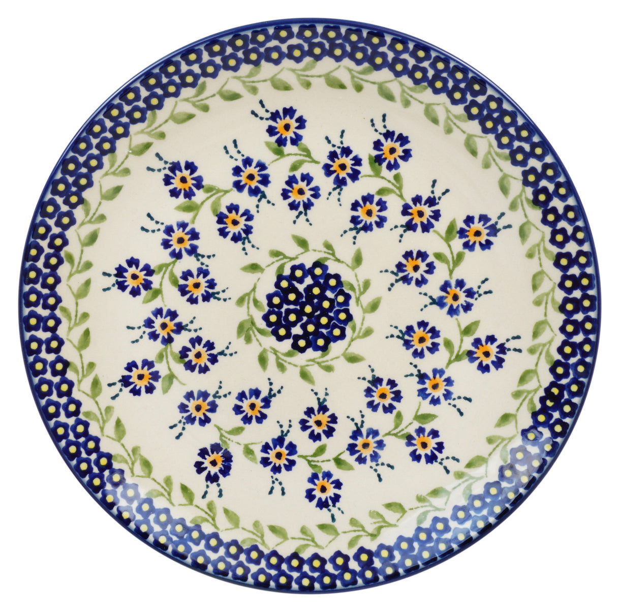 Plate, Round, Salad, 8.5" in "Blue Clematis" by Manufaktura | T134U-VB03