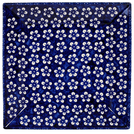 Plate, Square, Salad, 9" in "Modern Blue" by Manufaktura | T146M-J8KO