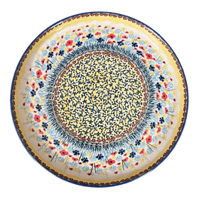 Polish Pottery 10.25" Round Tray (Sunlit Wildflowers) | T153S-WK77 Additional Image at PolishPotteryOutlet.com