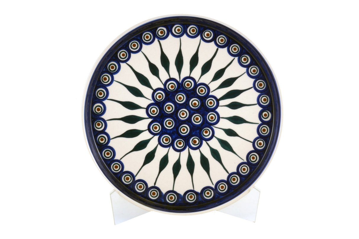 Tray, Round, 10.25" in "Peacock" by Manufaktura | T153T-54
