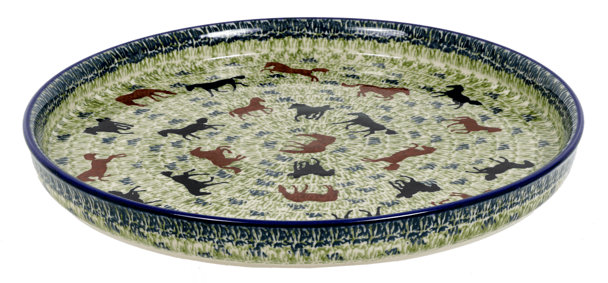 Tray, Round, 10.25" in "On the Range" by Manufaktura | T153U-INK2