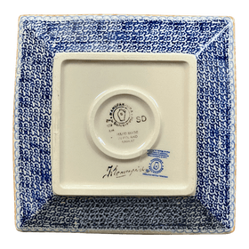 Polish Pottery 7" Square Dessert Plate (Brilliant Wreath) | T158S-WK78 Additional Image at PolishPotteryOutlet.com
