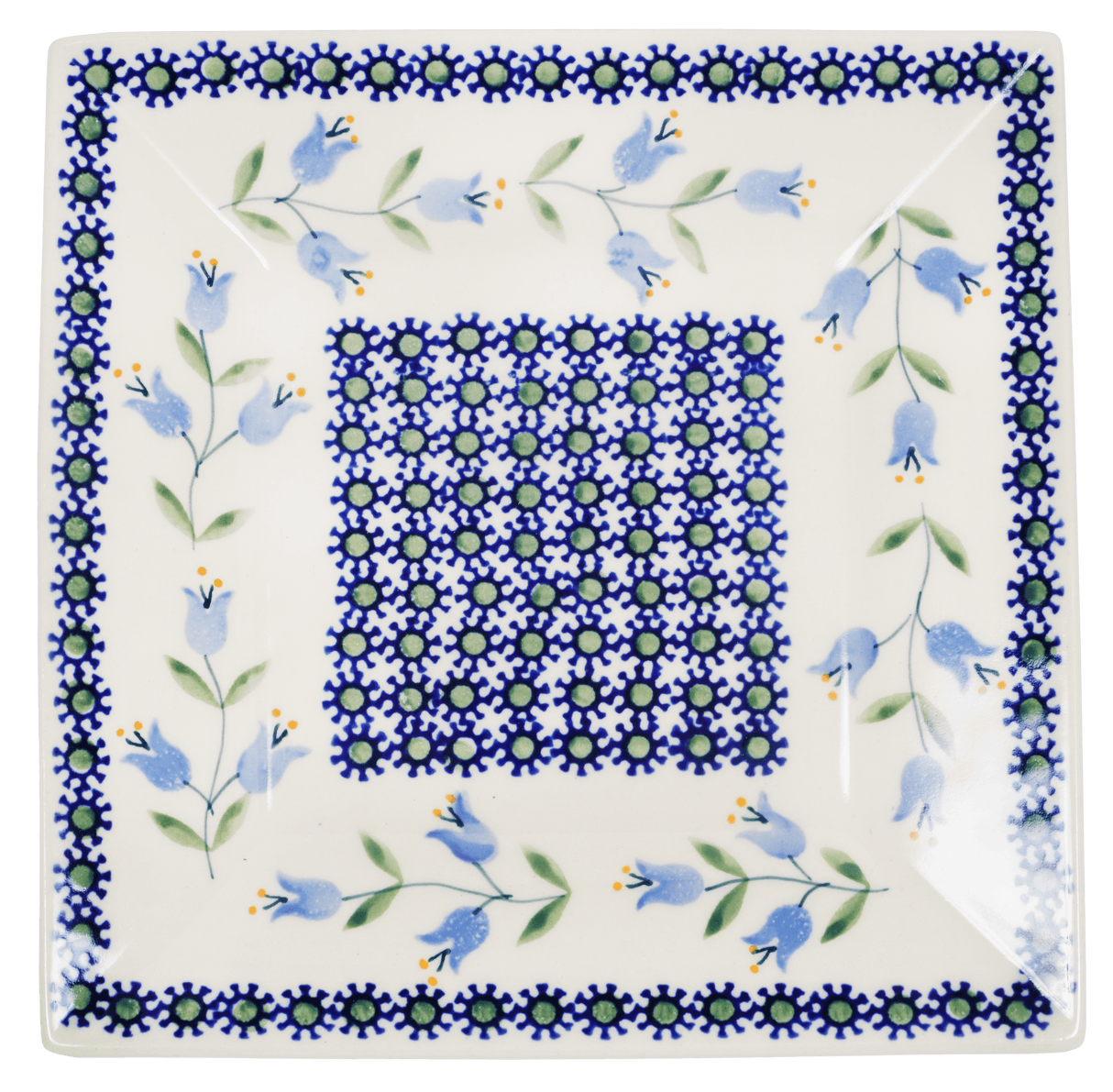 Plate, Square, Dessert, 7" in "Lily of the Valley" by Manufaktura | T158T-ASD